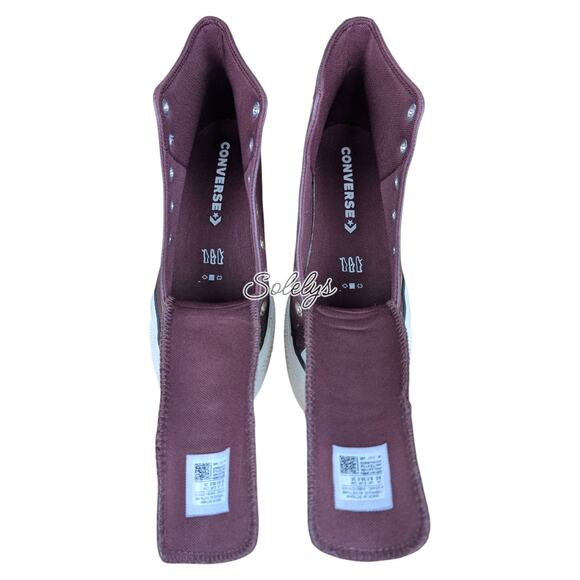 Converse CTAS Platform Hidden Wedge Red Bloodstone Leather Sneaker Womens 8.5 - Picture 9 of 11